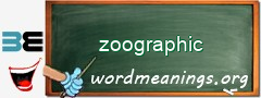 WordMeaning blackboard for zoographic